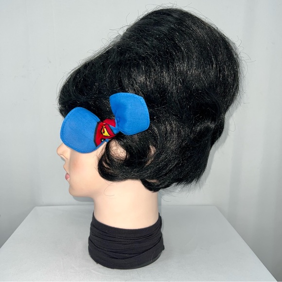 Superman Light Blue Superhero Rockabilly Bandana Knotted Hair Bow - Picture 5 of 11